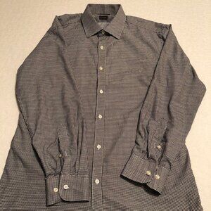 Black Label by Ruffini Button Up Shirt Men's Med Slim Fit Long Sleeve 32/33